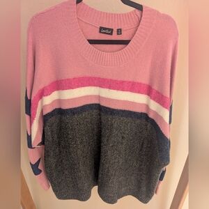 Lovesick Pink and Gray Women's Sweater